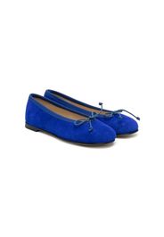 Prosperine Kids bow-detail suede ballerinas - Blu