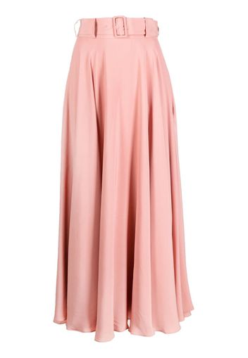 Prune Goldschmidt belted A-line midi skirt - Rosa