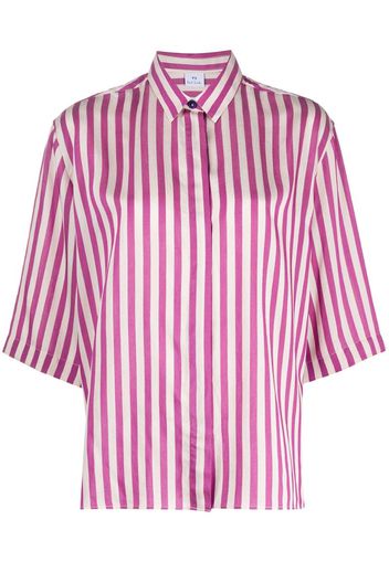 striped short sleeved shirt