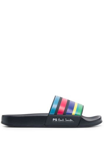 PS Paul Smith striped sliders - Blu