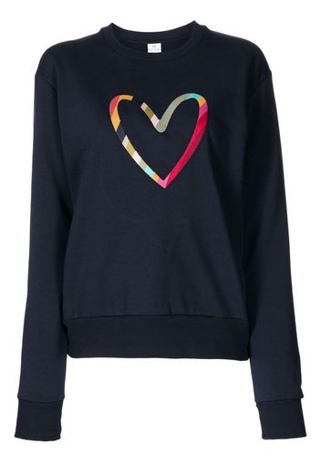 PS Paul Smith embroidered-heart organic-cotton sweatshirt - Blu