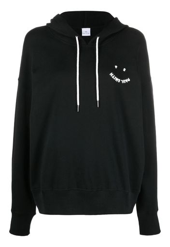 PS Paul Smith 'Happy' logo-embroidered hoodie - Nero