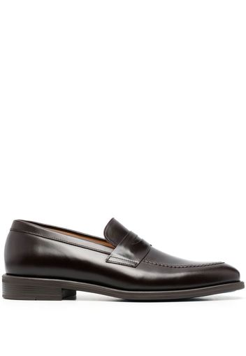 PS Paul Smith pointed-toe leather loafers - Marrone