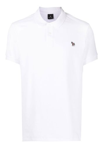 PS Paul Smith Polo con applicazione zebra - Bianco