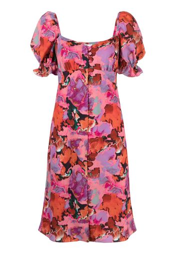 PS Paul Smith floral-print balloon sleeves dress - Rosa