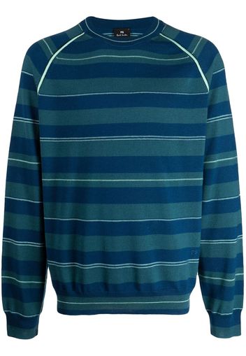 PS Paul Smith Maglione girocollo a righe - Blu