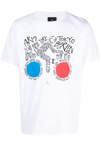 PS Paul Smith graphic-print organic cotton T-shirt - Bianco