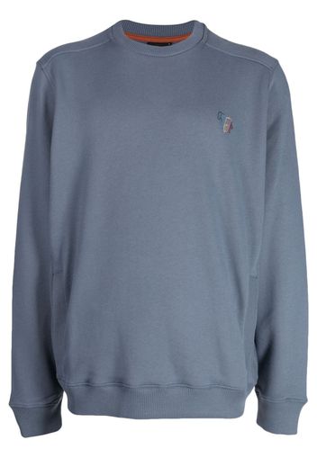 PS Paul Smith logo-embroidered organic cotton sweatshirt - Blu