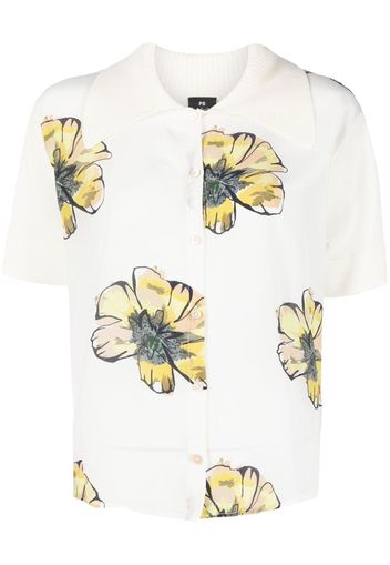 PS Paul Smith Top Anemone con stampa - Bianco