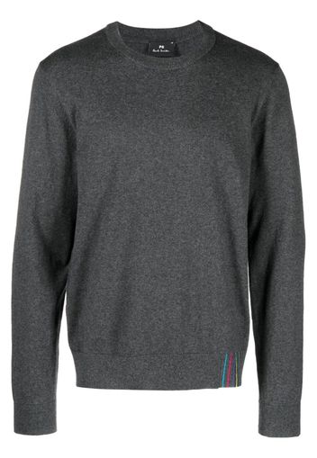 PS Paul Smith rainbow-stripe fine-knit jumper - Grigio