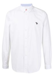PS Paul Smith zebra-patch organic-cotton shirt - Bianco