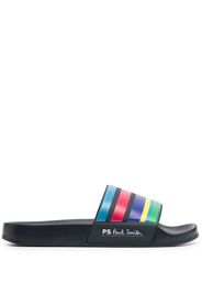 PS Paul Smith striped sliders - Blu