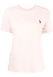 PS Paul Smith chest logo-patch T-shirt - Rosa