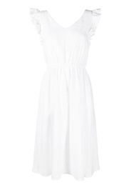 PS Paul Smith embroidery-detail ruffled dress - Bianco