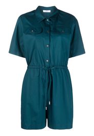 PS Paul Smith pocket short-sleeve playsuit - Blu