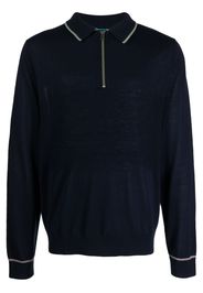 PS Paul Smith Maglione con mezza zip - Blu