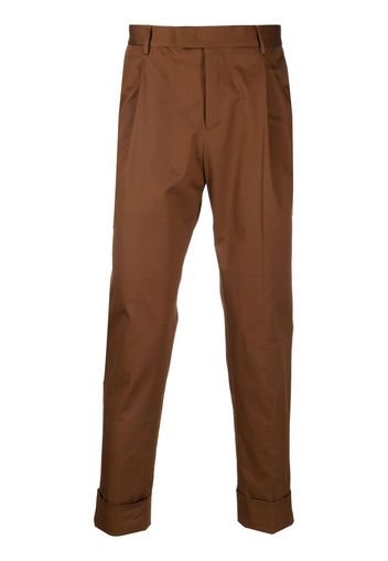 PT TORINO cropped tailored trousers - Marrone