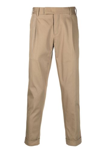 PT TORINO mid-rise cropped trousers - Toni neutri