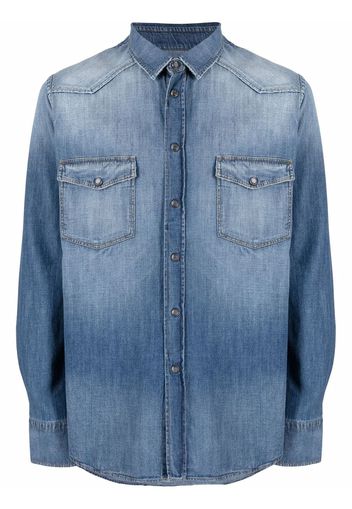 PT TORINO long-sleeve denim shirt - Blu