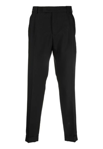 PT TORINO Rebel tapered wool trousers - Nero