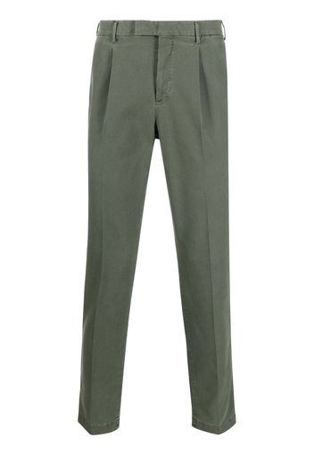 PT TORINO straight-leg cotton-lyocell trousers - Verde