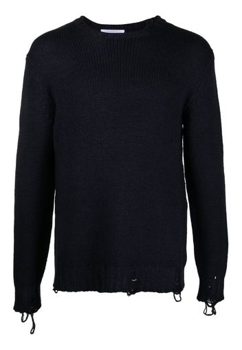 PT TORINO distressed virgin wool jumper - Blu