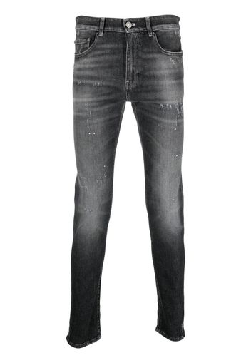 PT TORINO distressed slim-cut jeans - Grigio