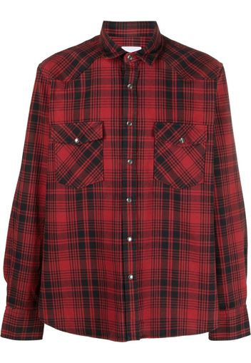 PT Torino check-pattern cotton shirt - Rosso