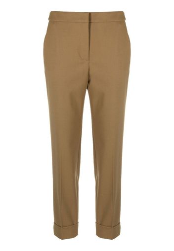 PT TORINO cropped straight-leg trousers - Marrone