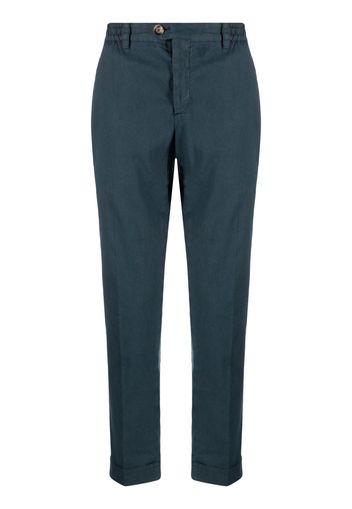 PT Torino linen-cotton relaxed trousers - Blu