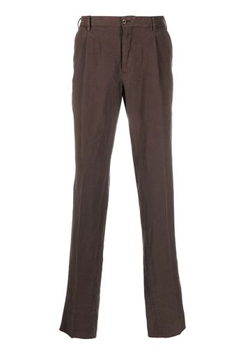 PT Torino pressed-crease tailored trousers - Marrone