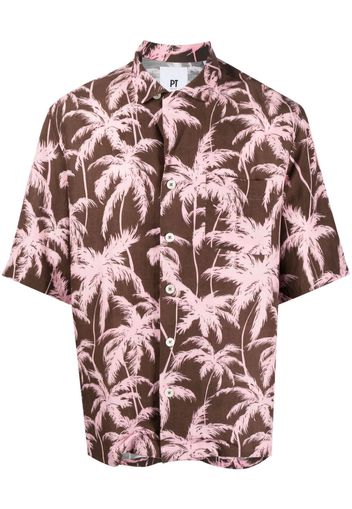 PT Torino graphic-print short-sleeve shirt - Marrone