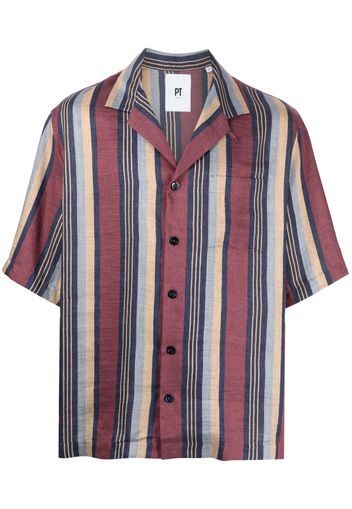 PT Torino striped short-sleeve shirt - Rosso