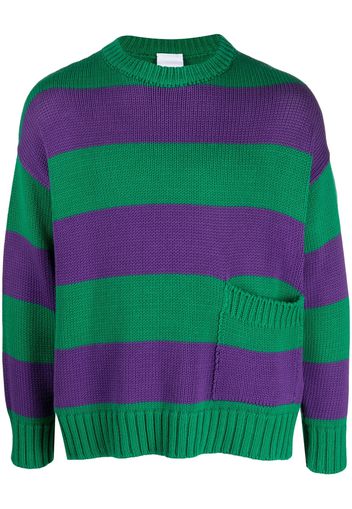 PT Torino striped pocket jumper - Verde