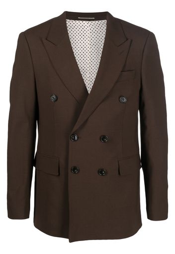 PT Torino double-breasted buttoned blazer - Marrone