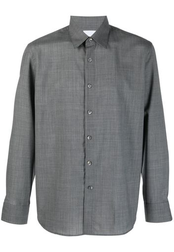 PT Torino straight-point collar wool shirt - Grigio