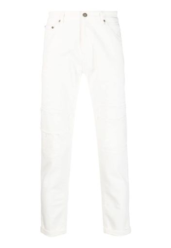 PT Torino patchwork-detail straight-leg jeans - Bianco