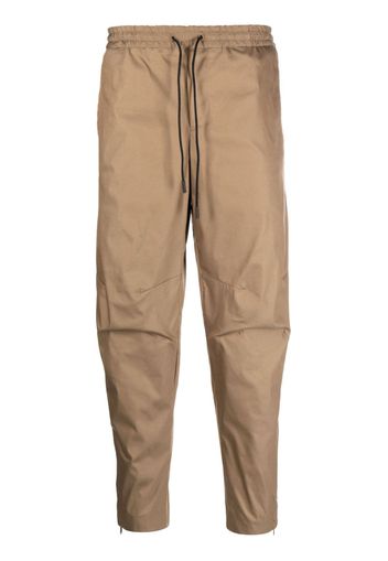 PT Torino drawstring tapered trousers - Marrone