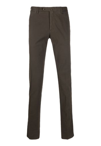 PT Torino off-centre fastening cotton trousers - Verde