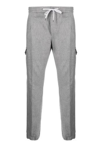 PT Torino cargo-pocket mélange tapered trousers - Grigio