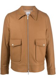 PT Torino zipped long-sleeved shirt jacket - Marrone