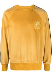 PT Torino embroidered-logo velvet-effect sweatshirt - Giallo