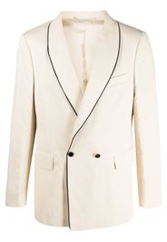 PT Torino contrast-trim double-breasted blazer - Toni neutri