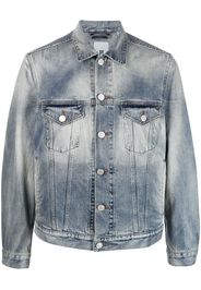 PT Torino flap-pocket stonewashed denim jacket - Blu