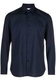 PT Torino straight-point collar wool shirt - Blu