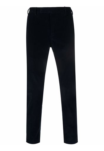 Pt01 slim-fit velvet trousers - Blu