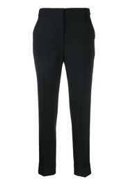 Pantaloni crop con risvolto