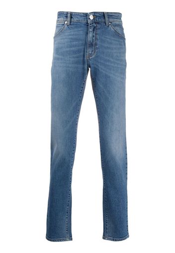 mid-rise slim-fit jeans