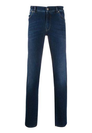 mid-rise slim-fit jeans