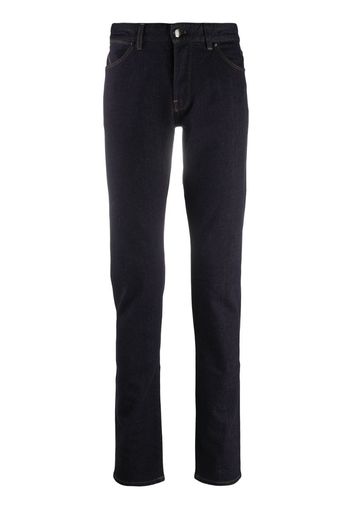 mid-rise slim-fit jeans